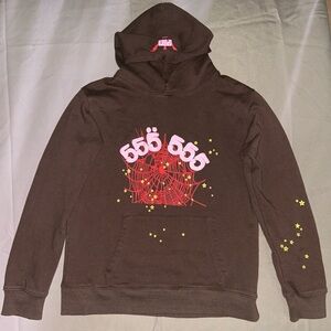 Spider Worldwide Brown Pullover Hoodie size Large